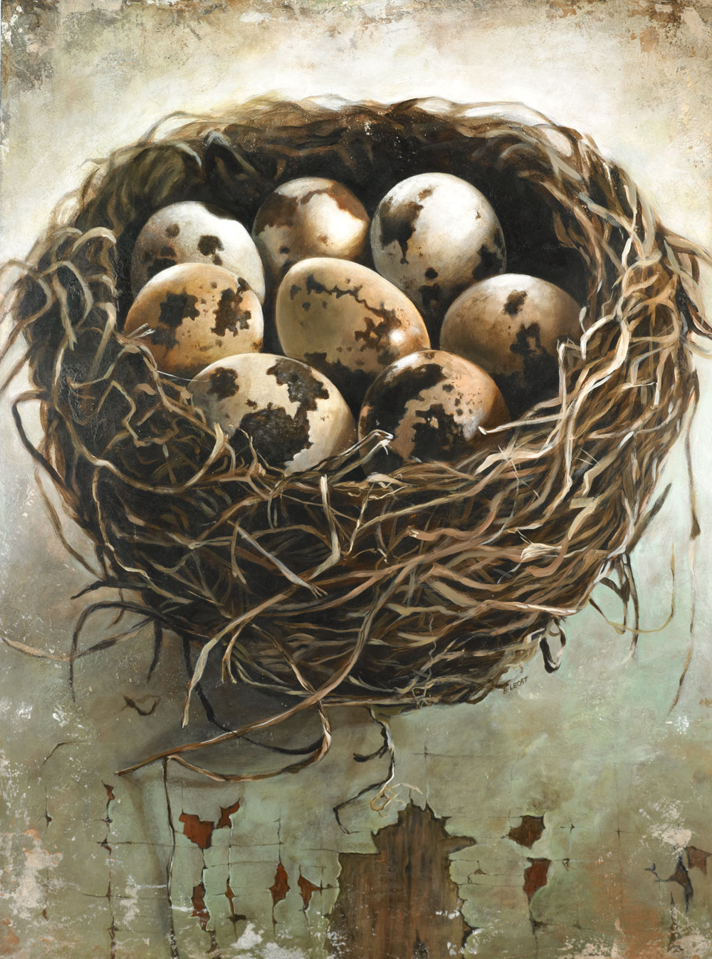 Nest painting by Bonnie Lecat