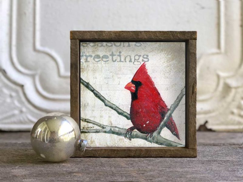 Christmas Cardinal art print
