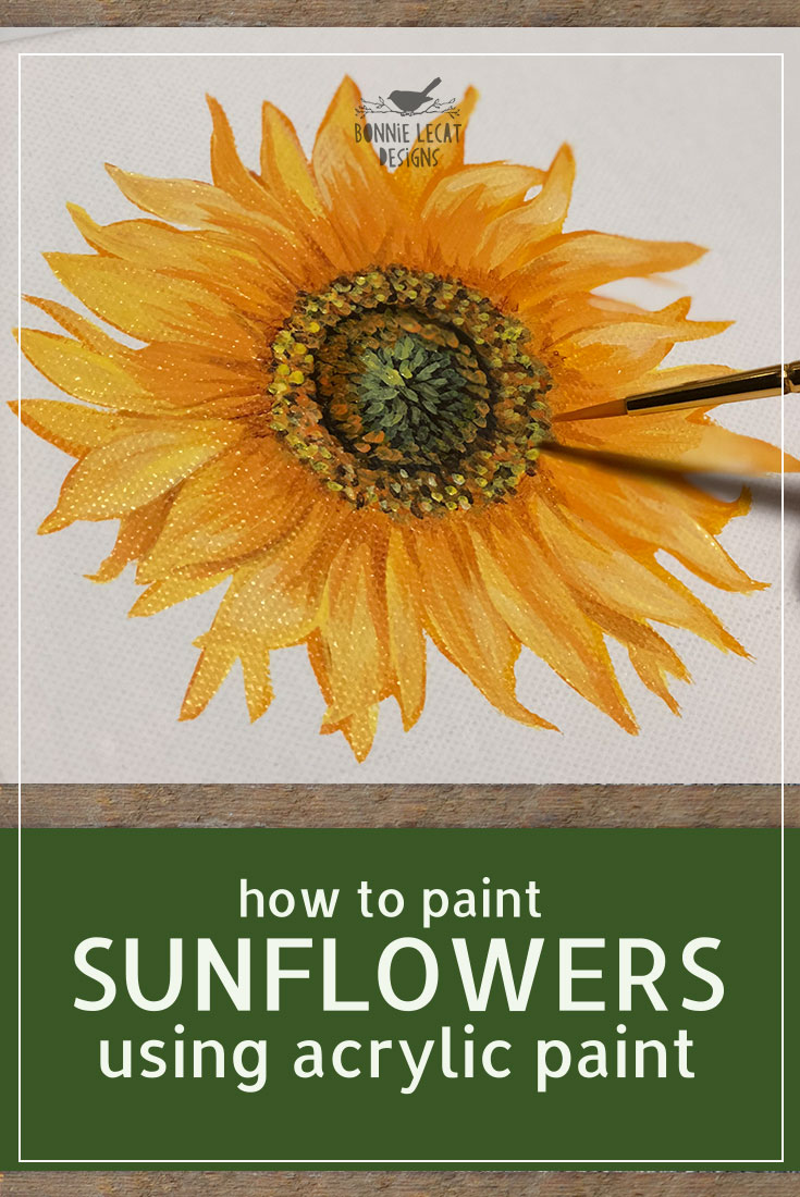 How to Paint Sunflowers Using Acrylic Paints