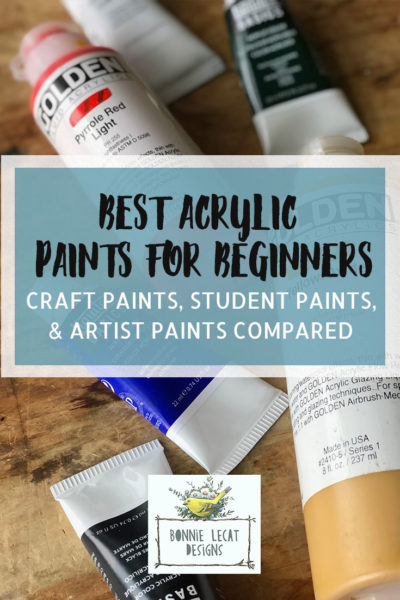 A comparison of craft, student, and professional quality acrylic paints.